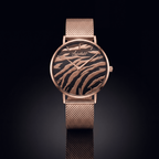 Liebestakt Wild Heart – Damenuhr Roségold Zebra
