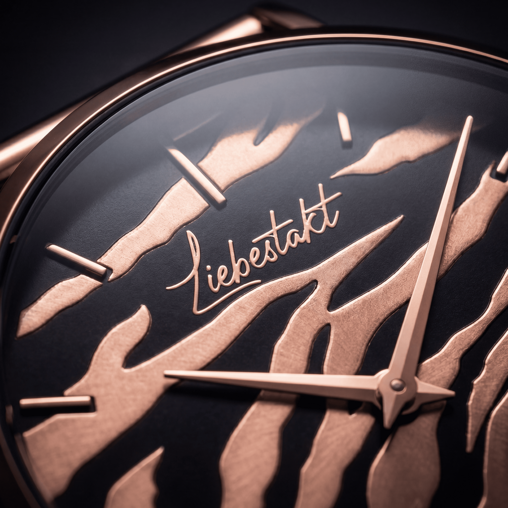 Liebestakt Wild Heart – Damenuhr Roségold Zebra
