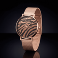 Liebestakt Wild Heart – Damenuhr Roségold Zebra