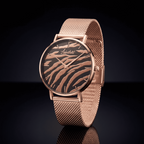 Liebestakt Wild Heart – Damenuhr Roségold Zebra